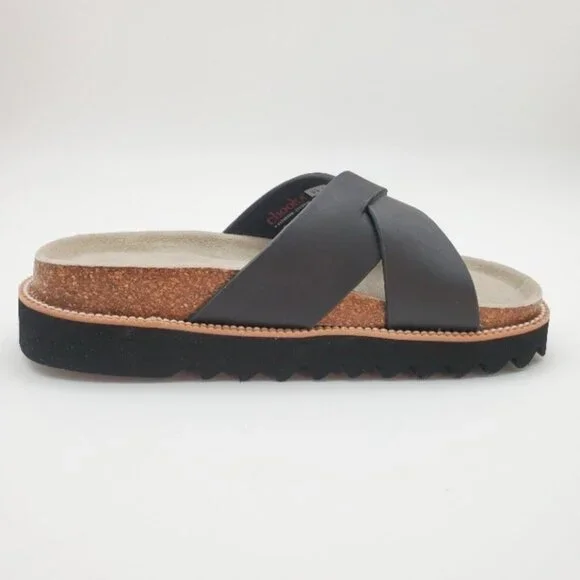 BUY ONE GET ONE FREE Chooka Paige Size 9 Leather & Cork Slide Sandal - Picture 4 of 7